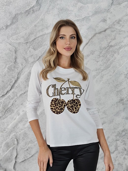 Лонгслив Mitica&Co. "Cherry" белый