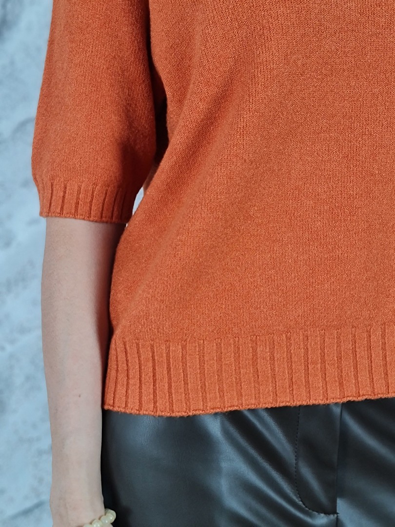 Джемпер Imperial косы на спине оранжевый, фотография №4