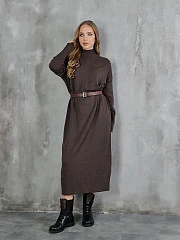 Платье CLOTHÉ вязаное макси шоколад , фотография №1