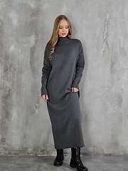 Платье CLOTHÉ вязаное макси графит , фотография №1