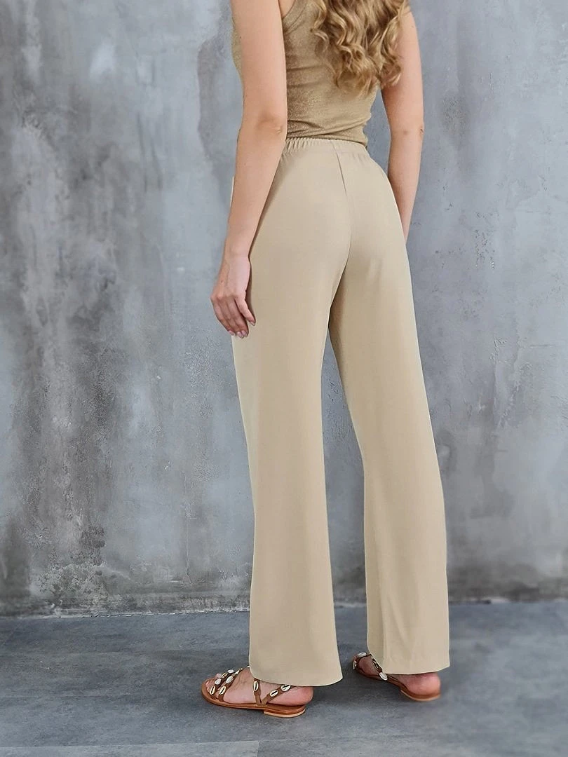Брюки Imperial палаццо с резинкой песочные (Beige), фотография №3