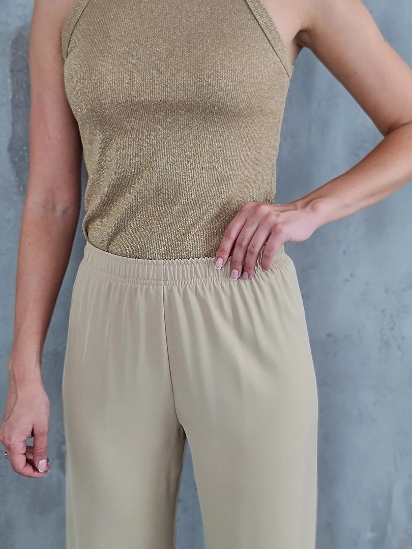 Брюки Imperial палаццо с резинкой песочные (Beige), фотография №4