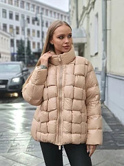 Куртка Vicolo фактурная "Квадратики" песочная , фотография №1