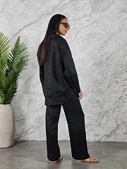 Костюм CLOTHÉ рубашка брюки лен черный, фотография №3