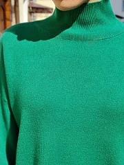 Джемпер Melany oversize с высоким горлом зелёный (Green), фотография №3