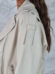 Куртка-косуха Imperial oversize с пряжкой молочная, фотография №5
