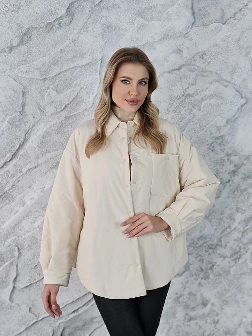 Куртка Vicolo рубашка с кармашком молочная
