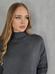 Платье CLOTHÉ вязаное макси графит , фотография №5