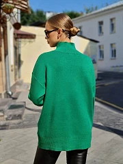 Джемпер Melany oversize с высоким горлом зелёный (Green), фотография №2