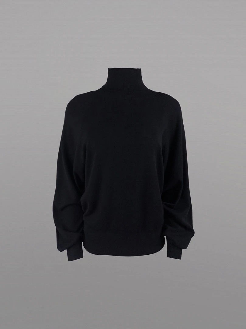 Водолазка Lara с широкоми рукавами чёрная (Black)