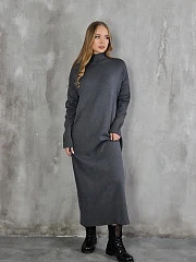 Платье CLOTHÉ вязаное макси графит , фотография №2