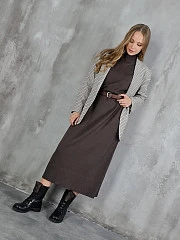 Платье CLOTHÉ вязаное макси шоколад , фотография №5