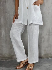 Костюм CLOTHÉ льняной жилет и брюки белый, фотография №5