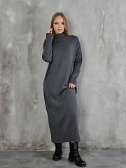 Платье CLOTHÉ вязаное макси графит , фотография №3