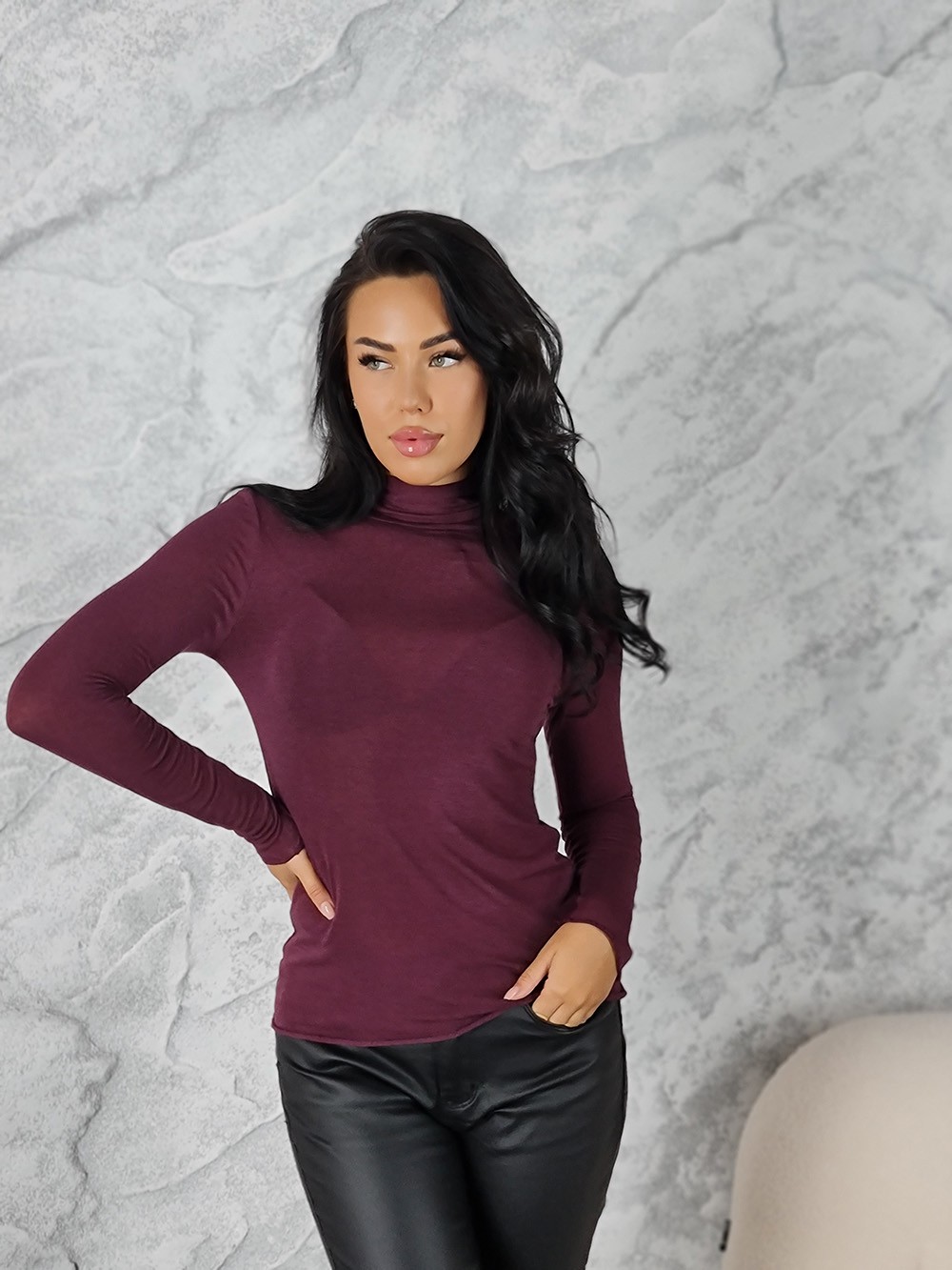 Водолазка Naiif бордо, фотография №1