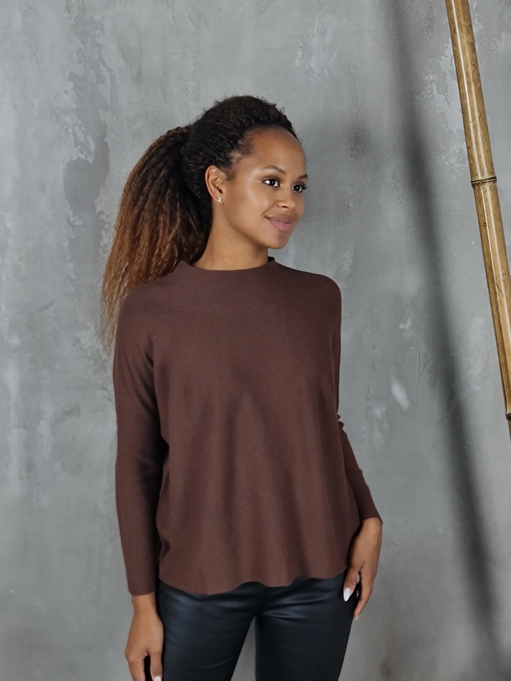 Джемпер Kontatto безшовный коричневый, фотография №1