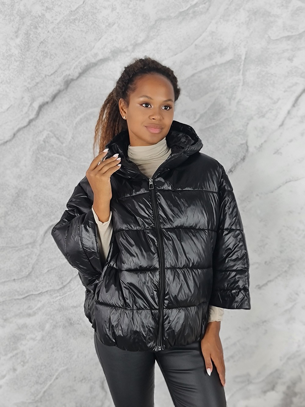 Куртка Monte Cervino рукава летучая мышь черная, фотография №1