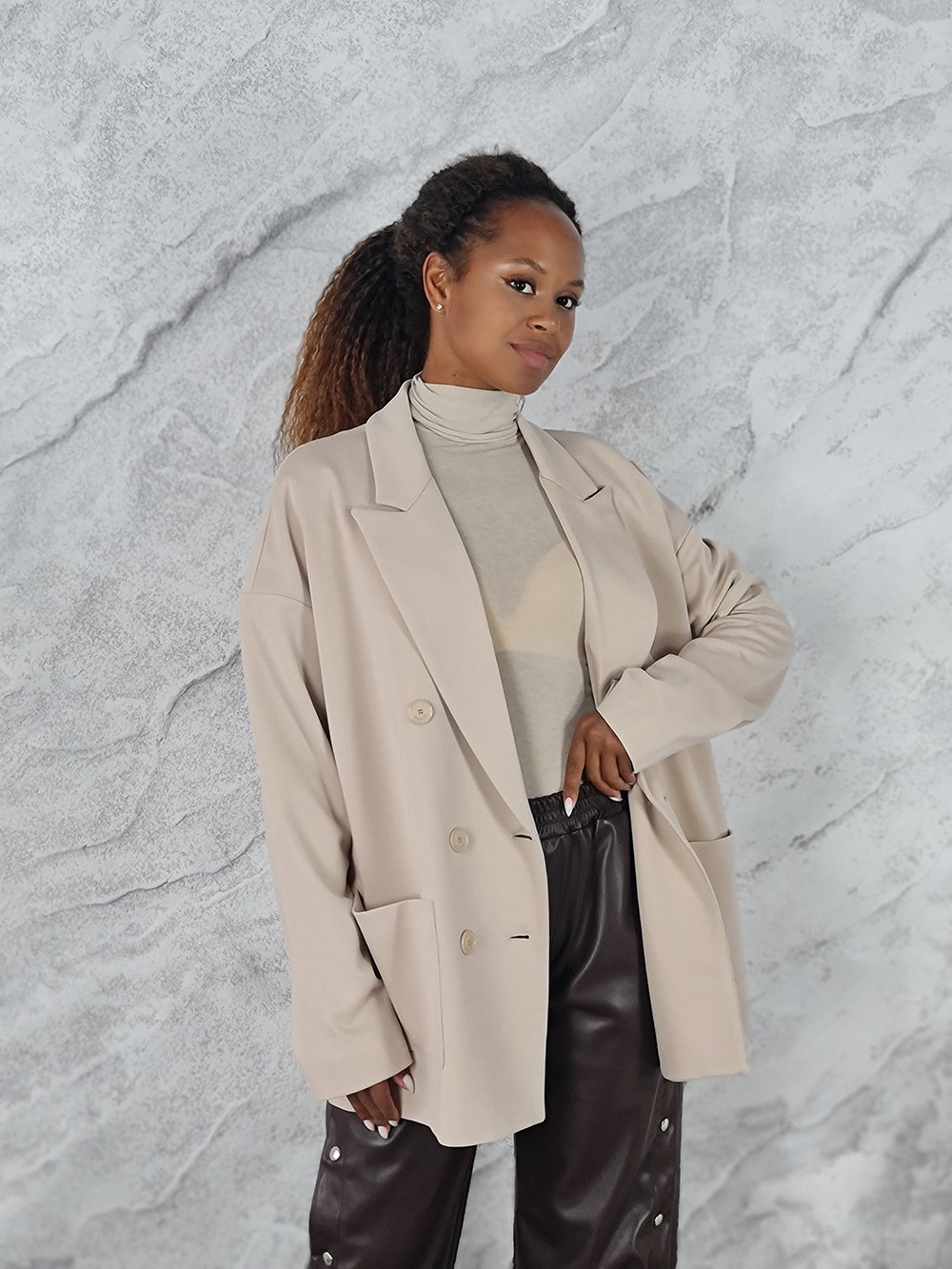 Пиджак Imperial с карманами бежевый, фотография №1