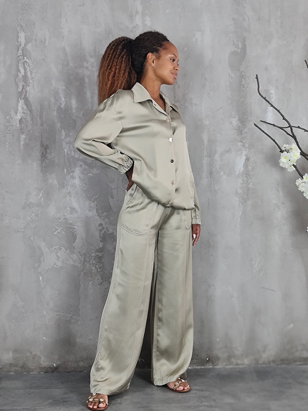 Костюм CLOTHÉ бомбер и брюки хаки, фотография №1