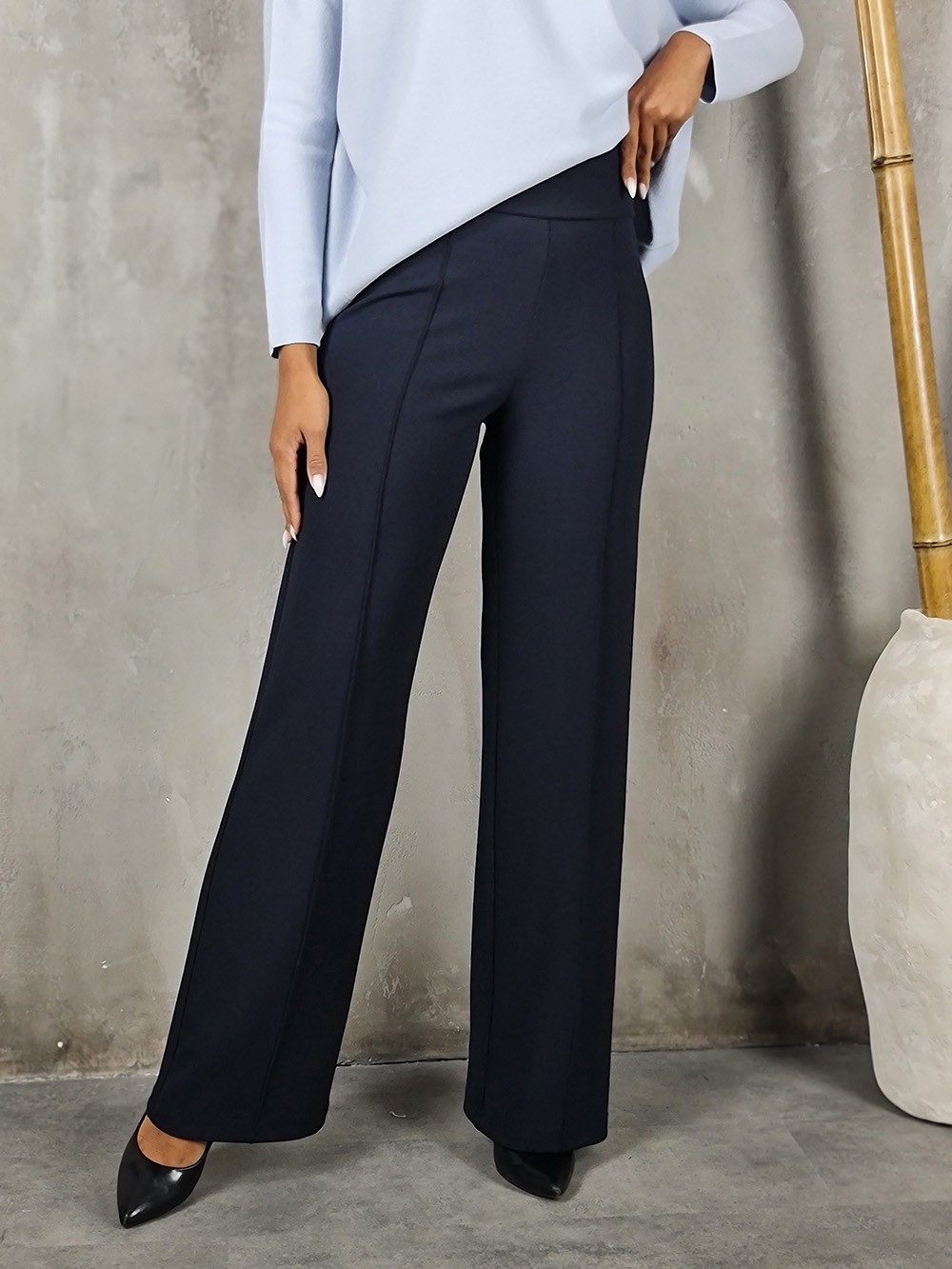 Брюки Sandro Ferrone с прямым швом синие, фотография №1