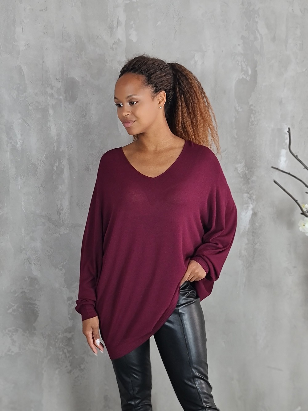 Джемпер Kontatto бесшовный бордо, фотография №1