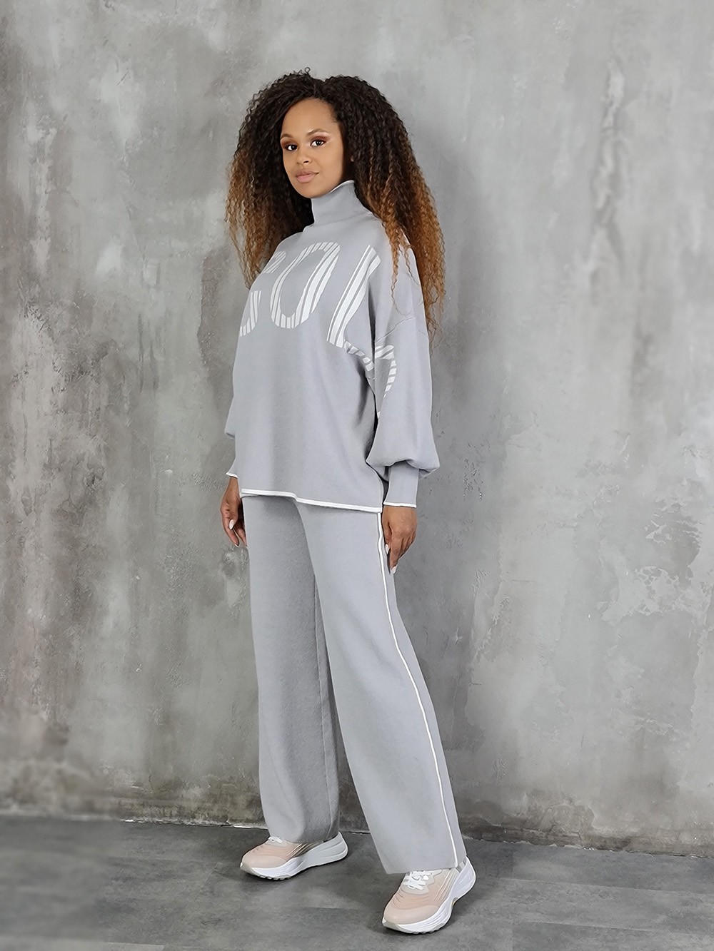 Костюм Vicolo свитшот и брюки серый, фотография №1