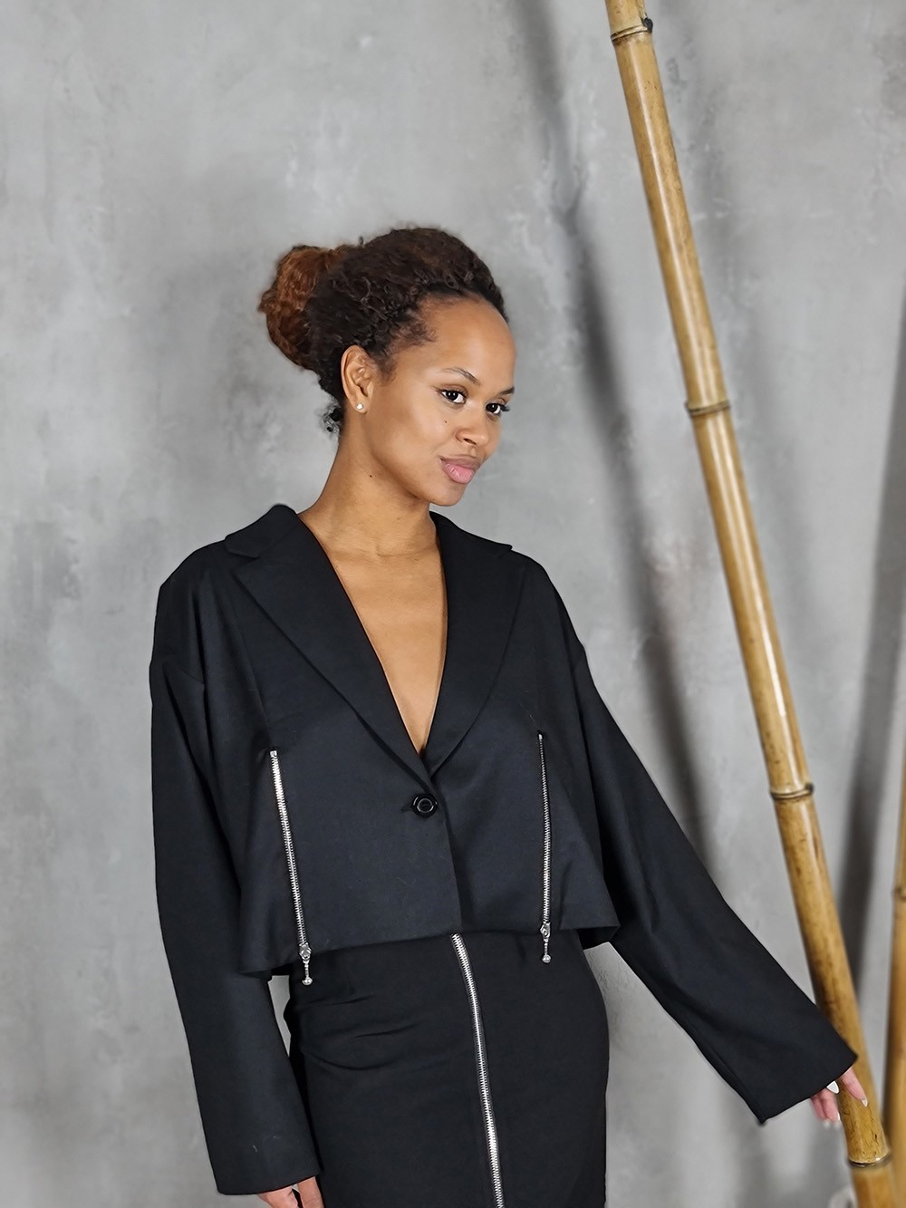 Жакет Imperial с молниями по бокам черный, фотография №2