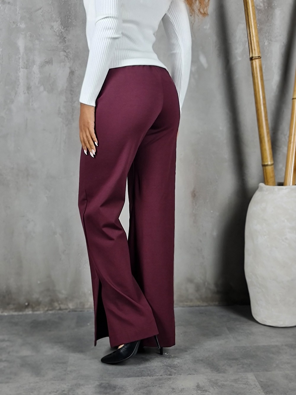 Брюки Vicolo с прямым швом бордо, фотография №1