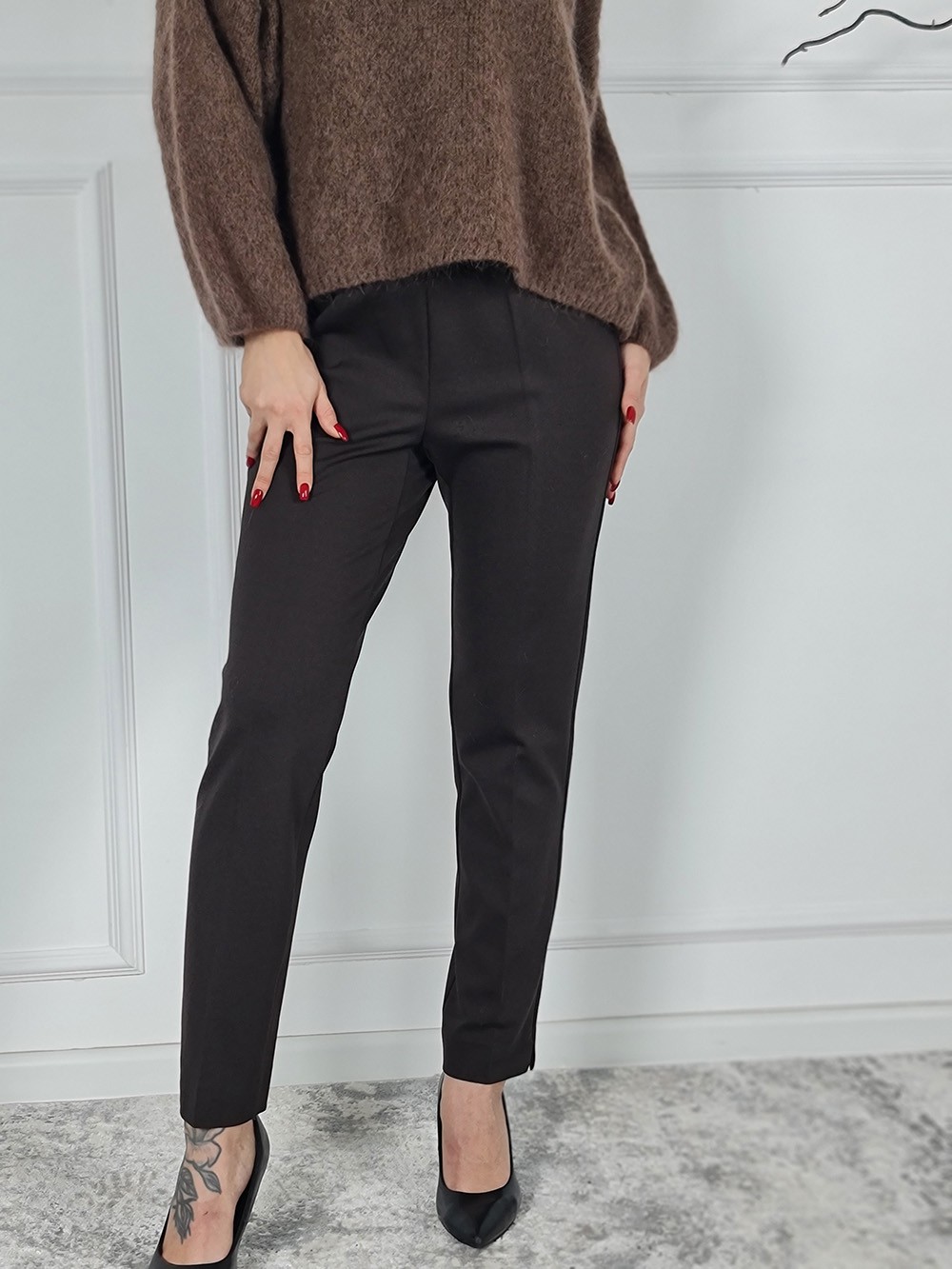 Брюки Paquito на резинке шоколадные, фотография №1