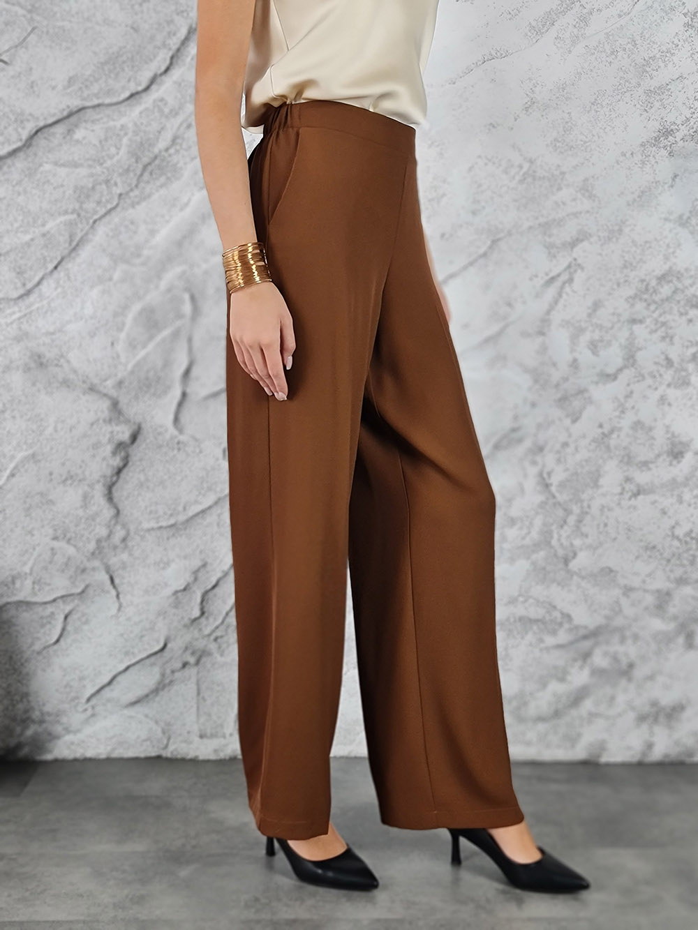 Брюки imperial резинка сзади карамель, фотография №2