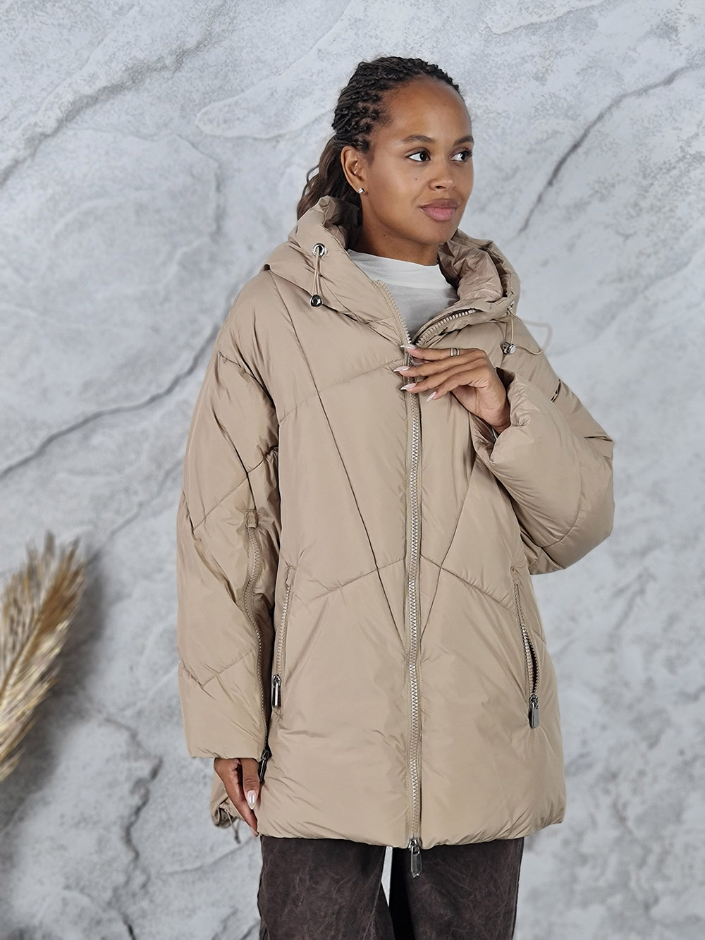 Куртка Please с капюшоном карамельная, фотография №1