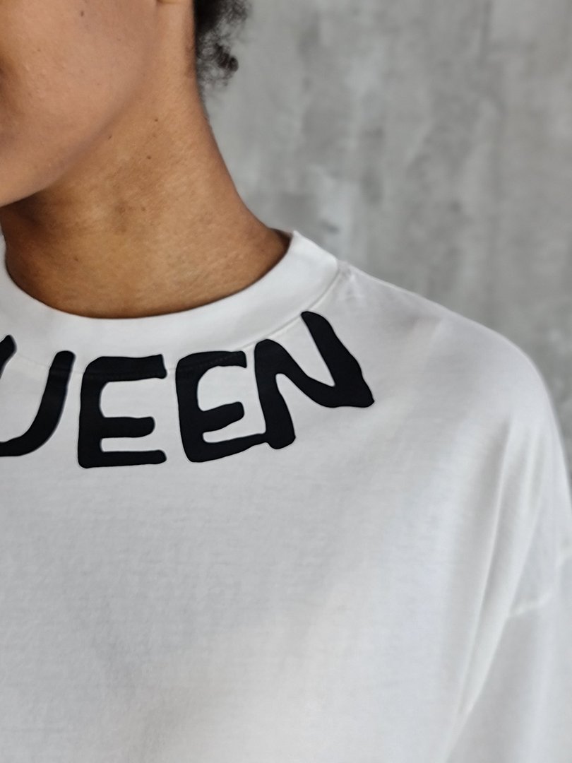 Футболка Vicolo надпись QUEEN белая, фотография №4