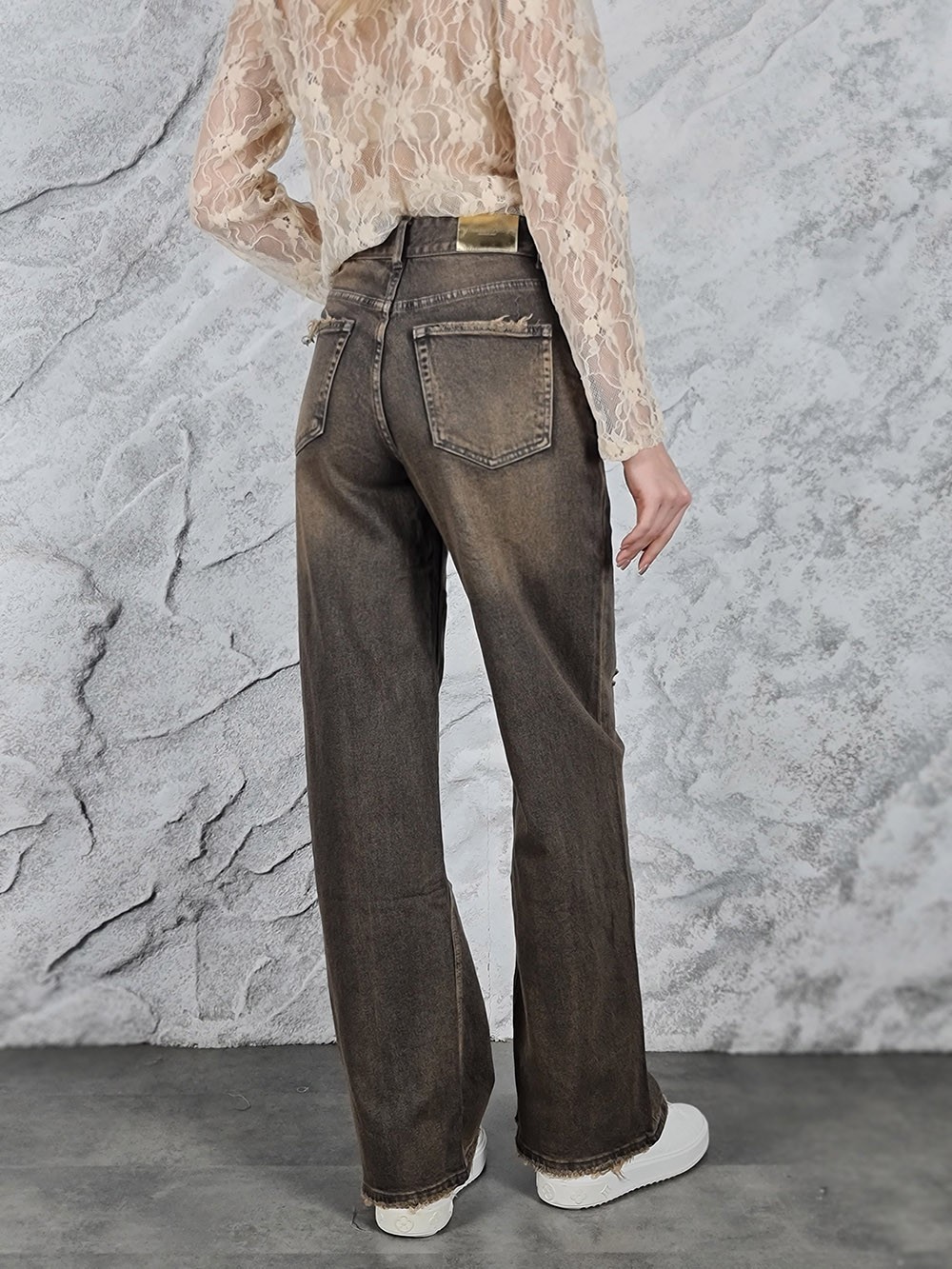 Джинсы Miss Bonbon винтажные шоколад, фотография №4