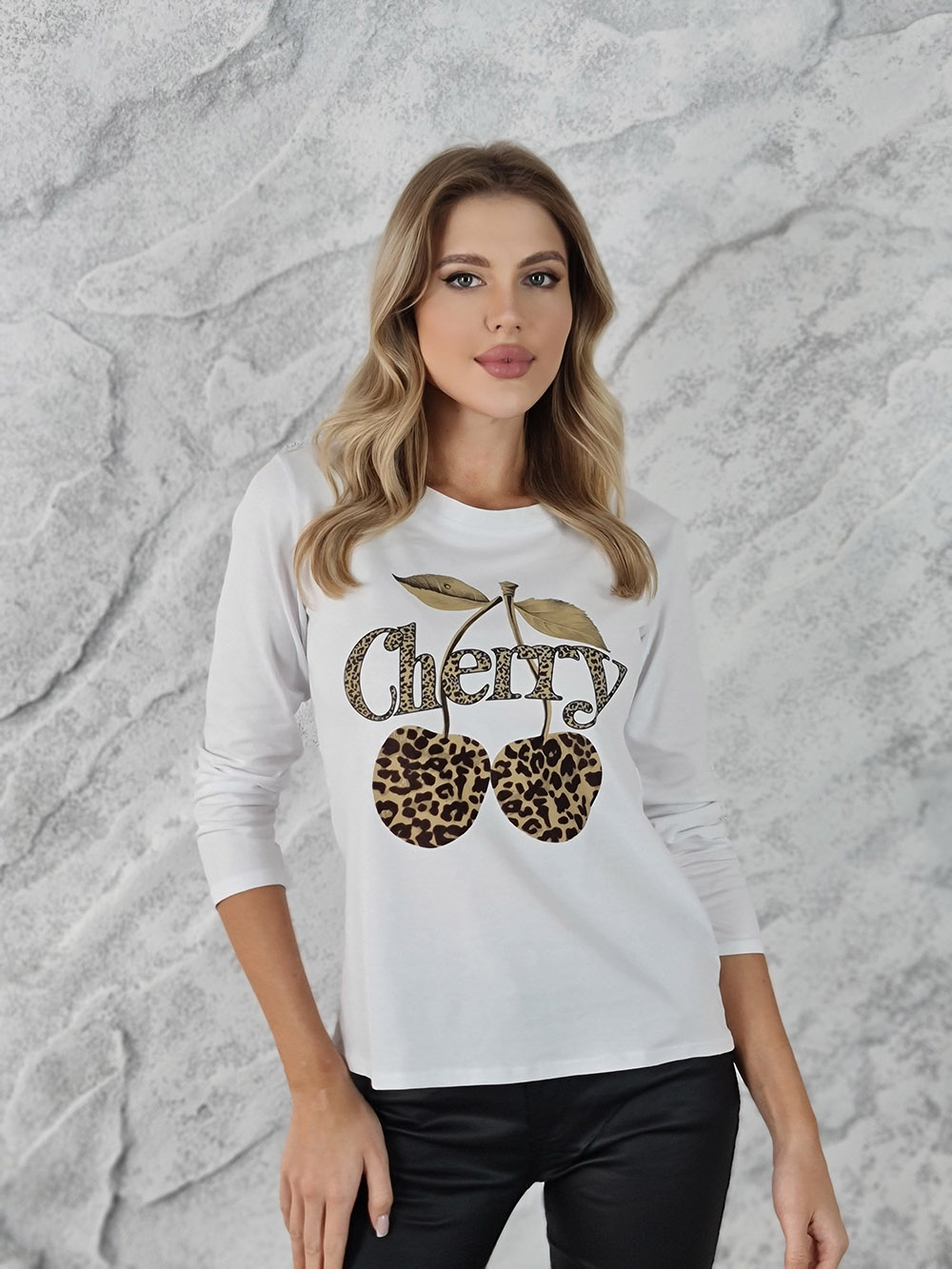 Лонгслив Mitica&Co. "Cherry" белый, фотография №1