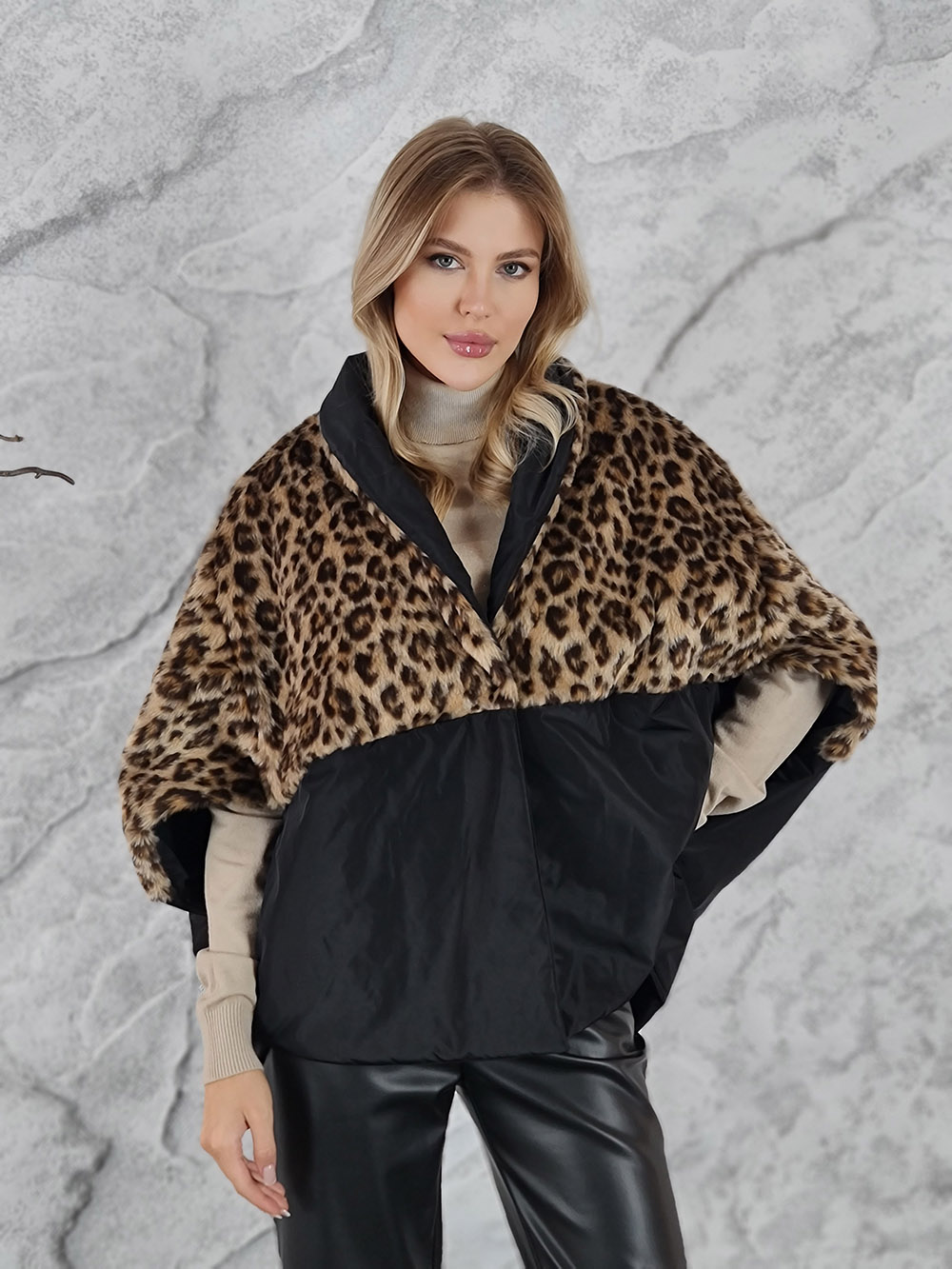 Куртка paquito черная леопард , фотография №2