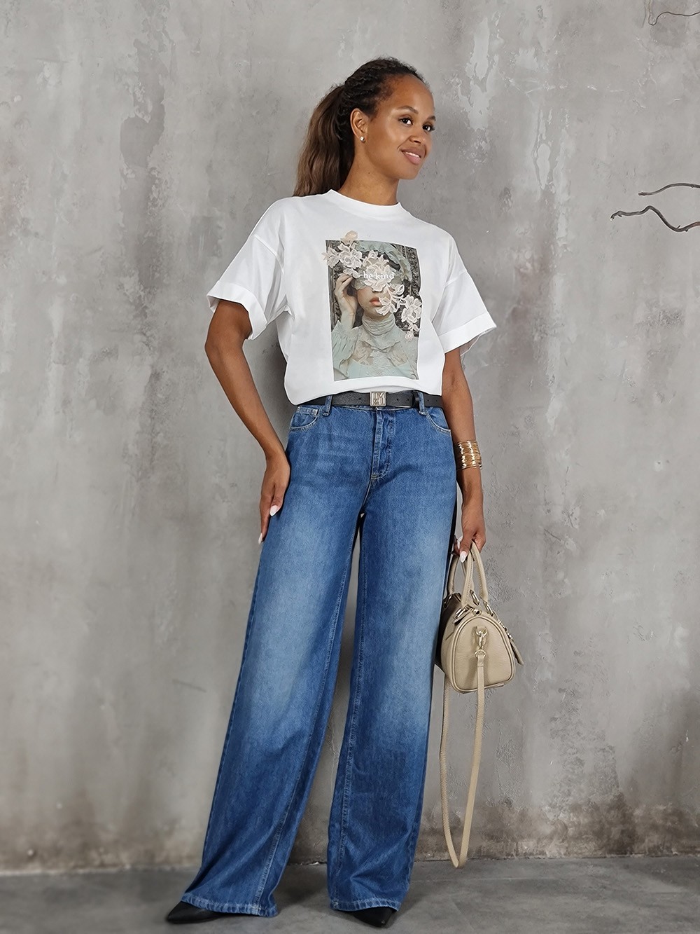 Джинсы Please прямые синие, фотография №2