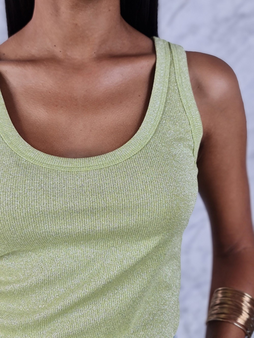 Топ Vicolo с люрексом салатовый, фотография №3