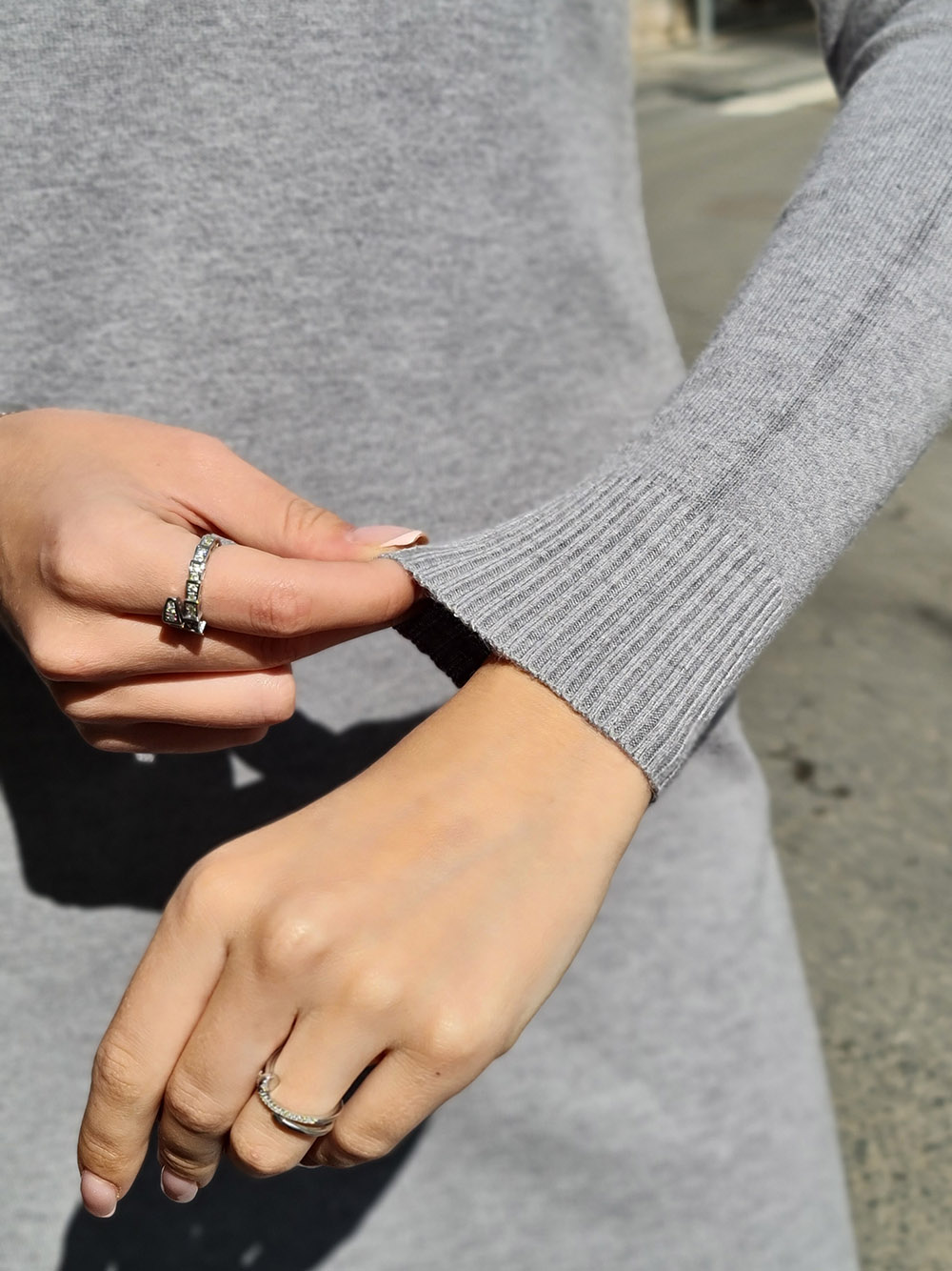 Платье J-Clair с высоким воротом длинное серое, фотография №2