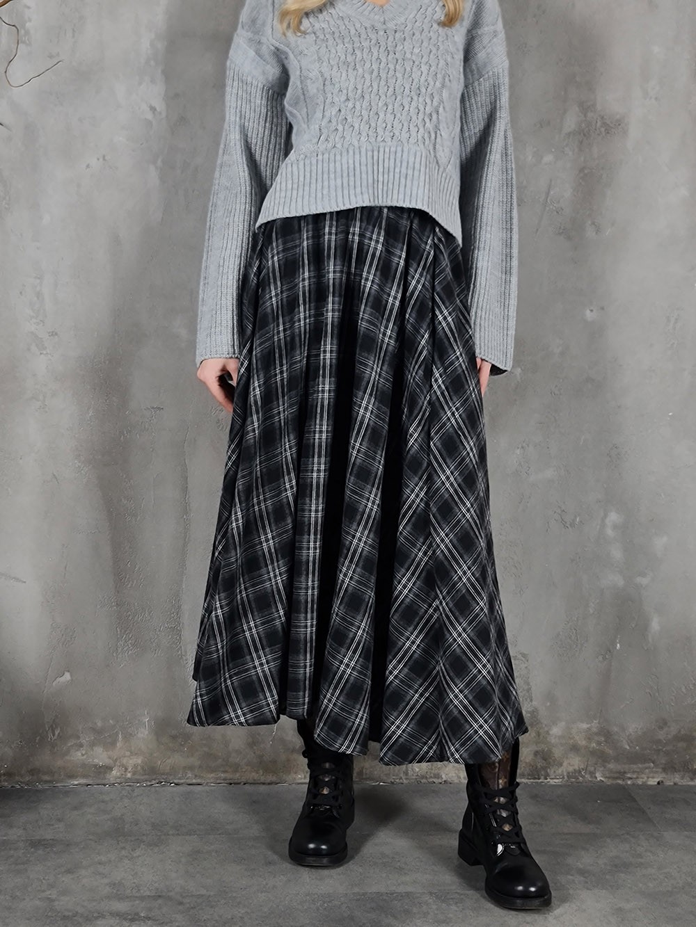 Юбка Mitica&Co. в клетку графит , фотография №1