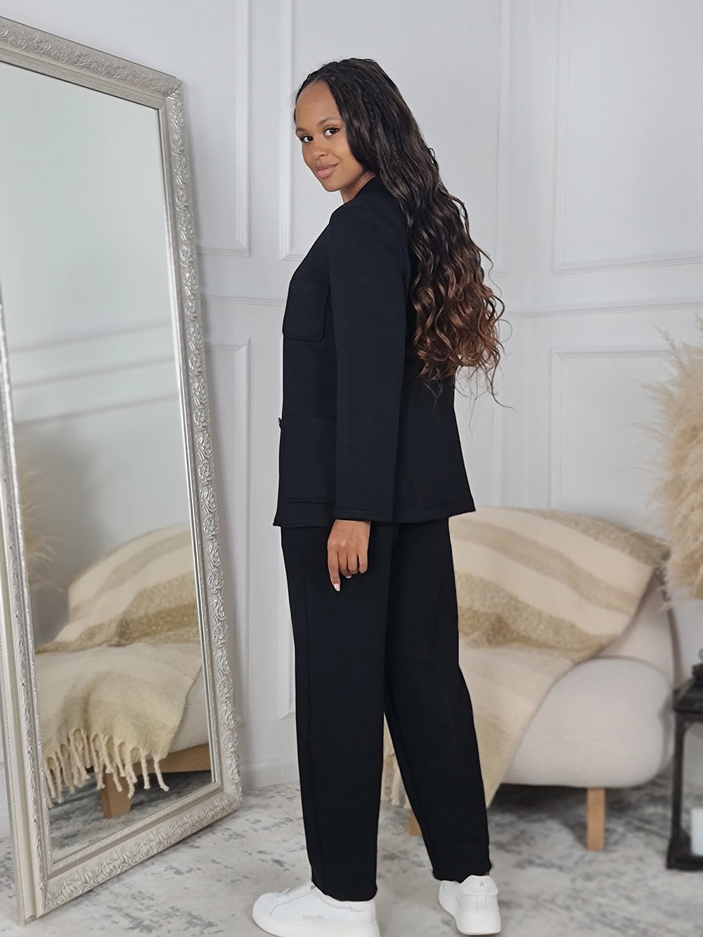 Костюм CLOTHÉ спортшик жакет и брюки черный , фотография №3