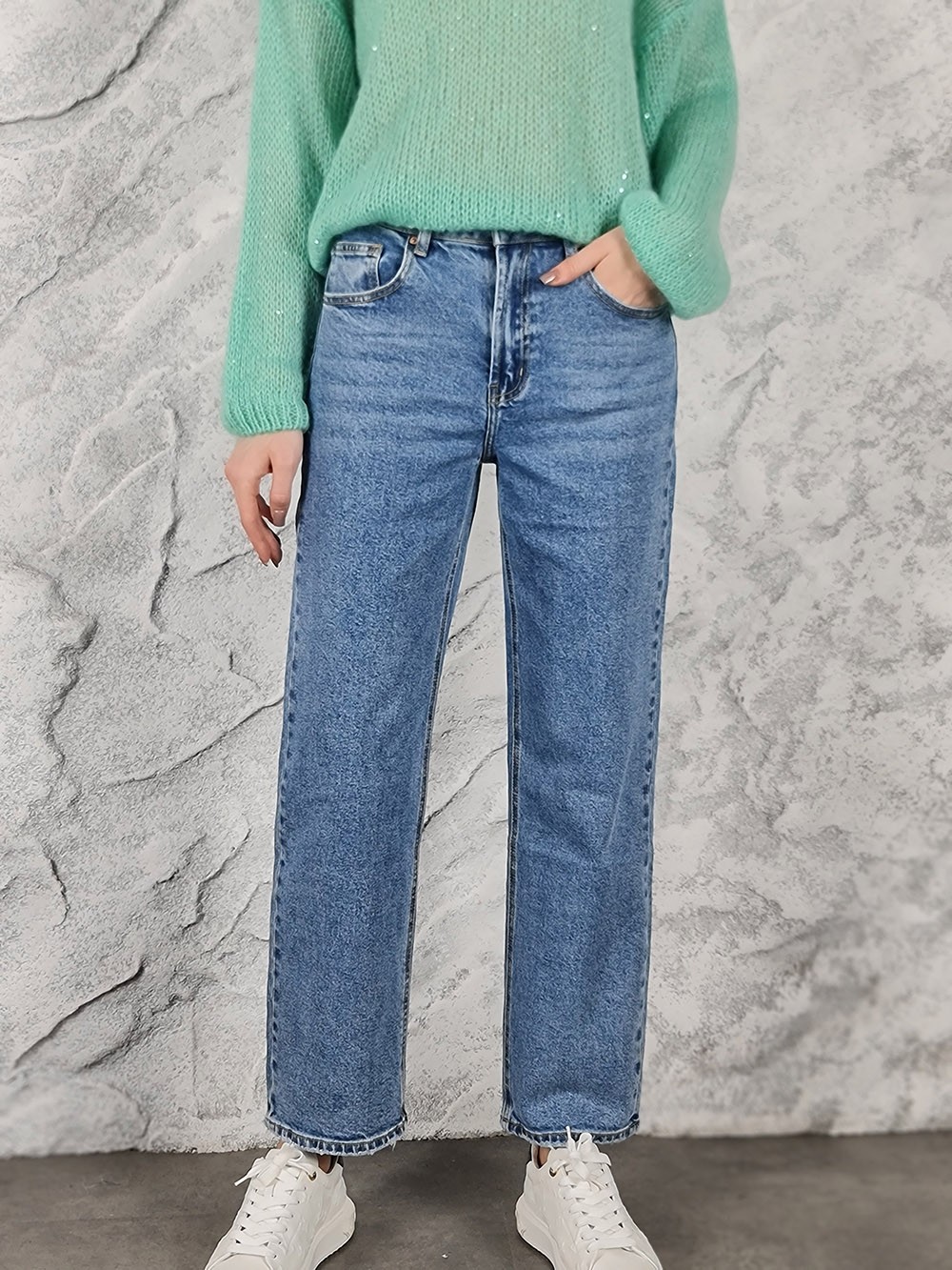 Джинсы Miss Bonbon синие , фотография №1