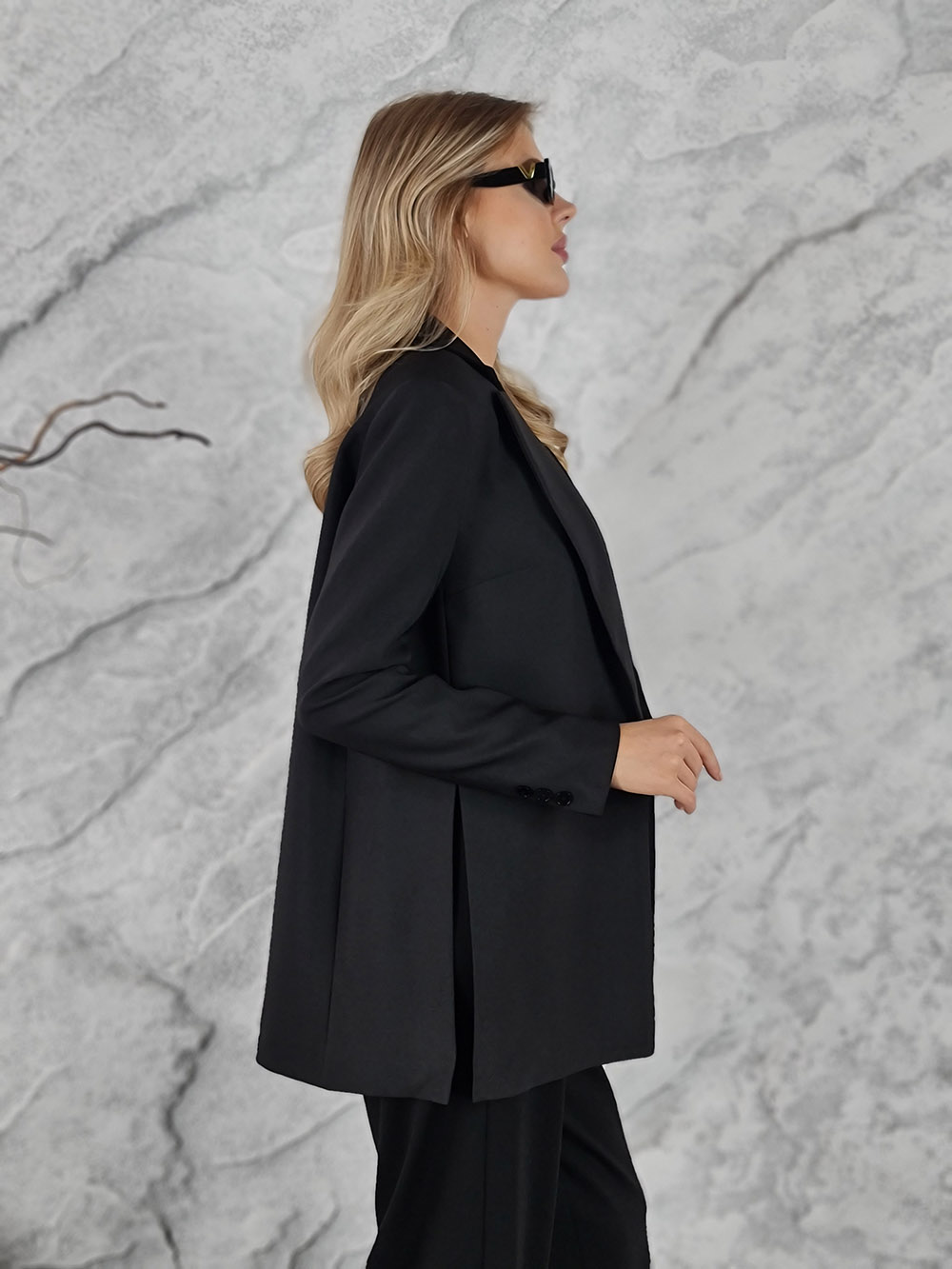 Пиджак Imperial с разрезами по бокам черный, фотография №3