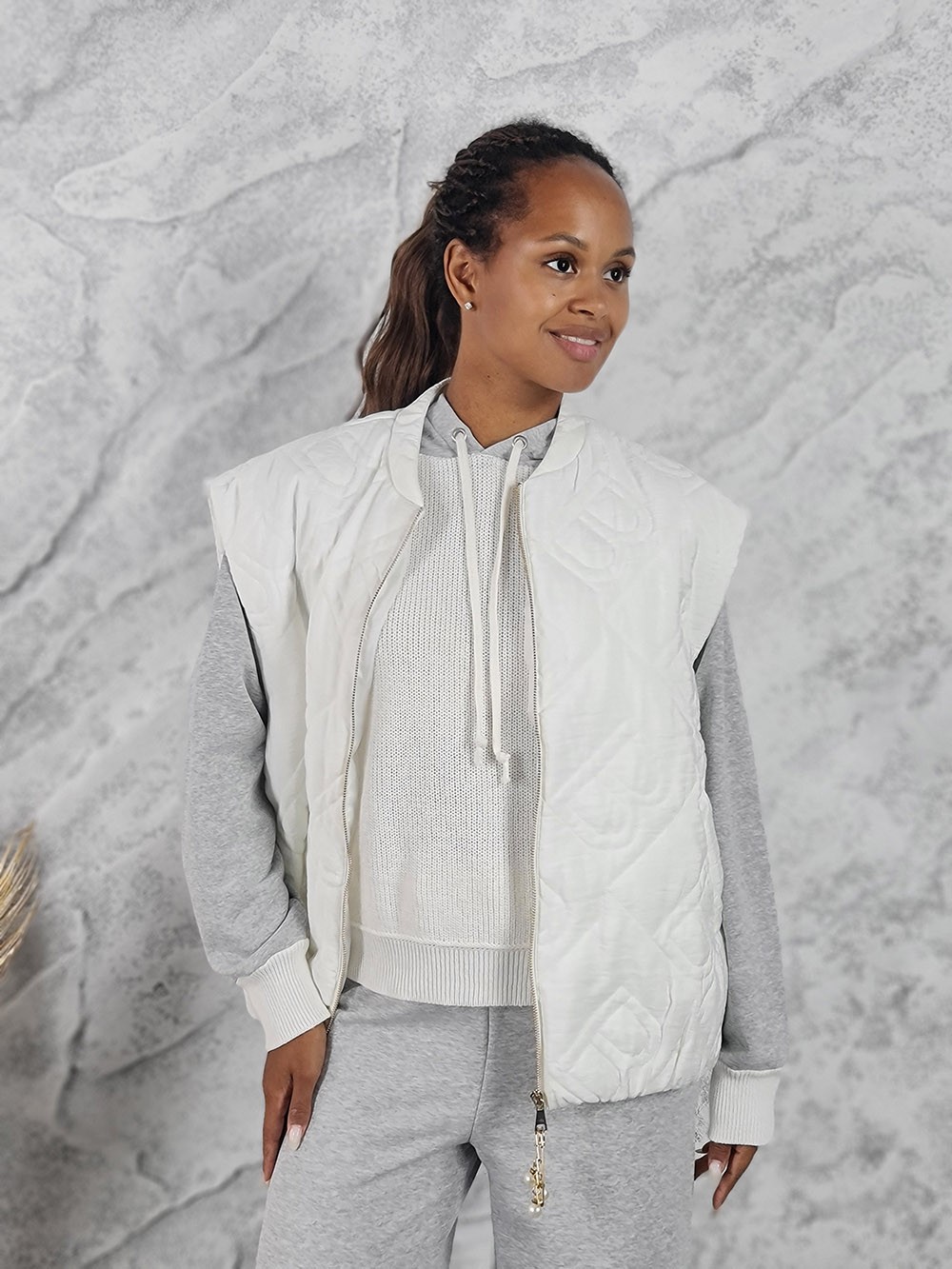 Жилет Barbara Alvisi короткий белый, фотография №2