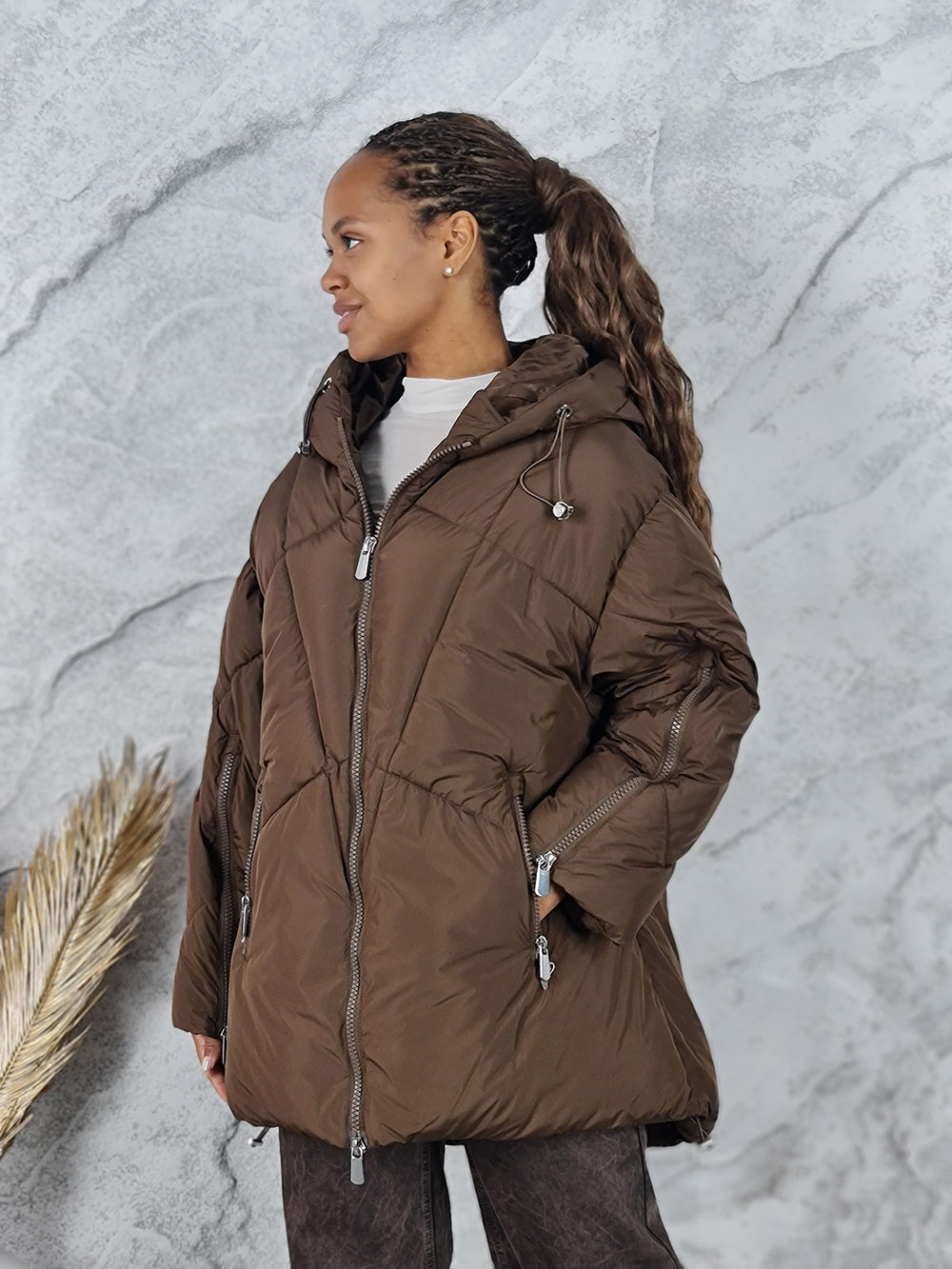 Куртка Please с капюшоном шоколад, фотография №5