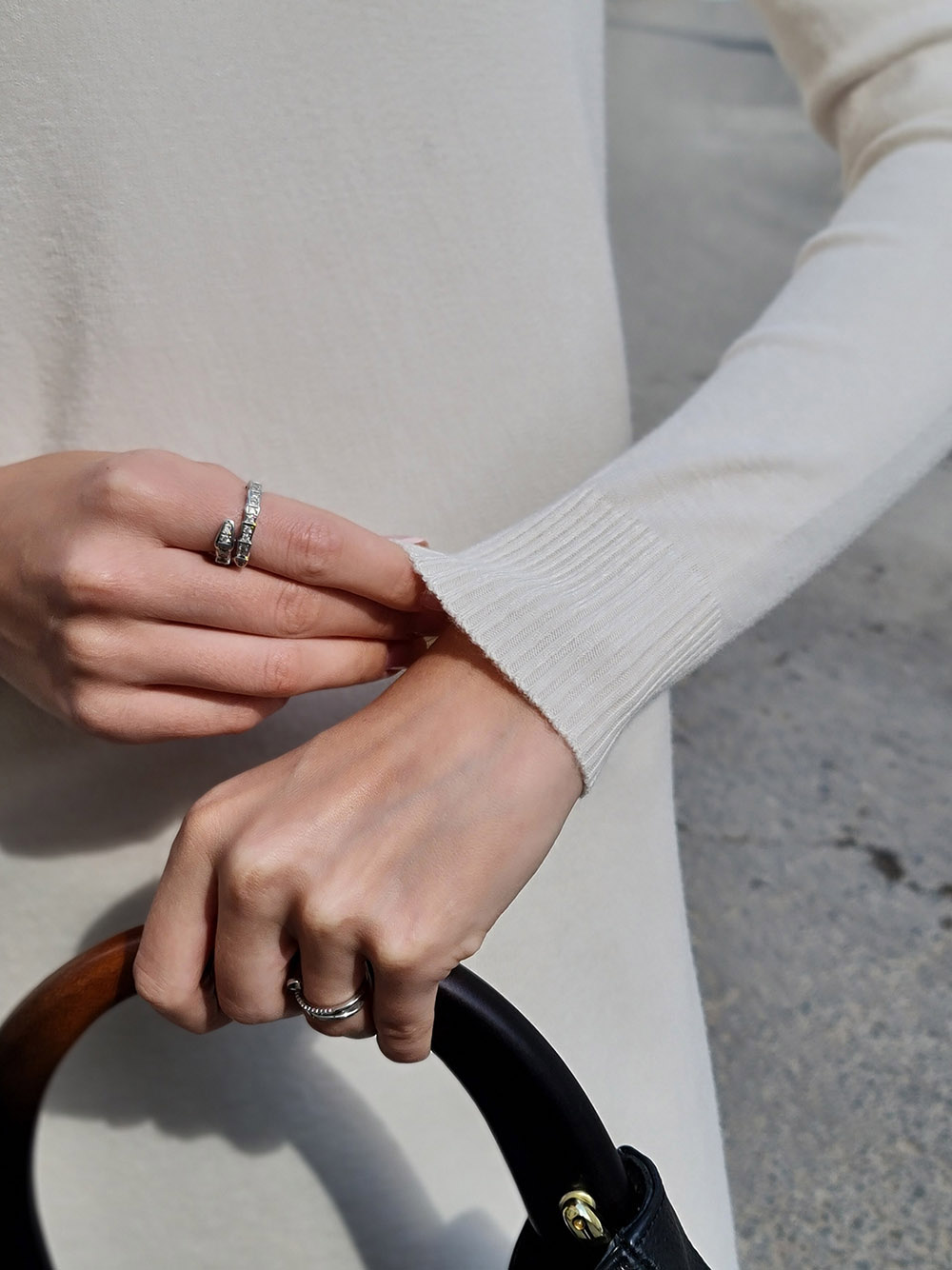 Платье J-Clair с высоким воротом длинное кремовое, фотография №5