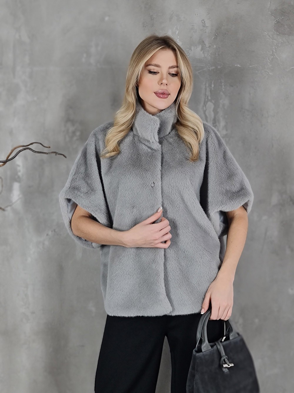 Жилет PAQUITO экомех серый, фотография №1