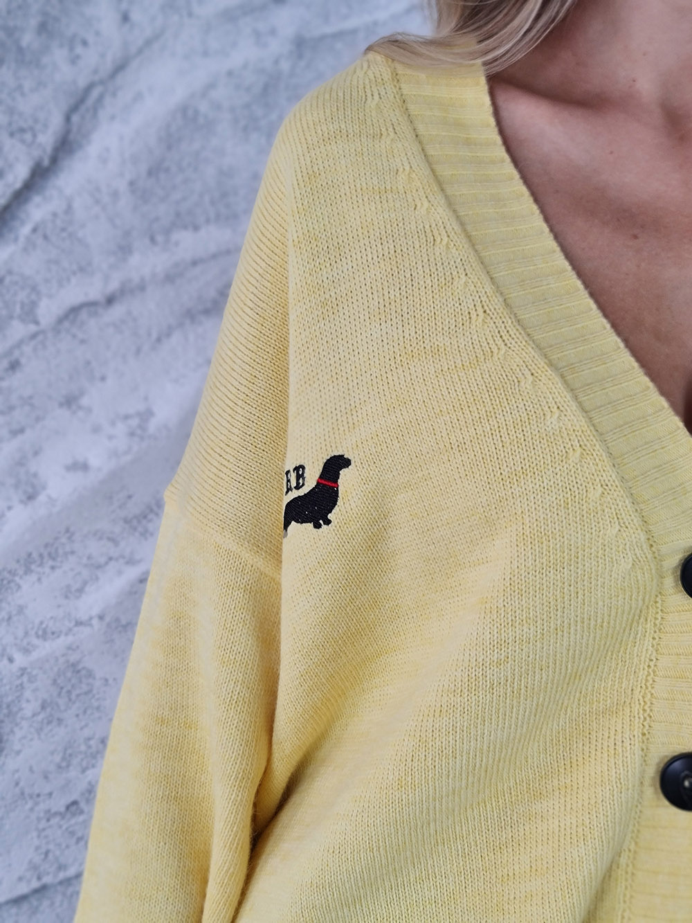 Кардиган Barbara Alvisi удлиненный таксы желтый, фотография №2