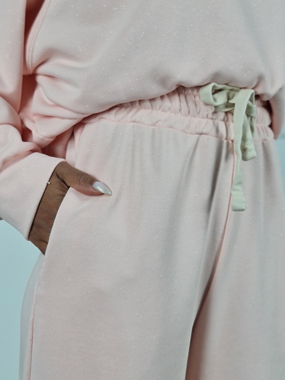 Костюм MOOIJ с блестками свитшот и брюки пудра, фотография №5