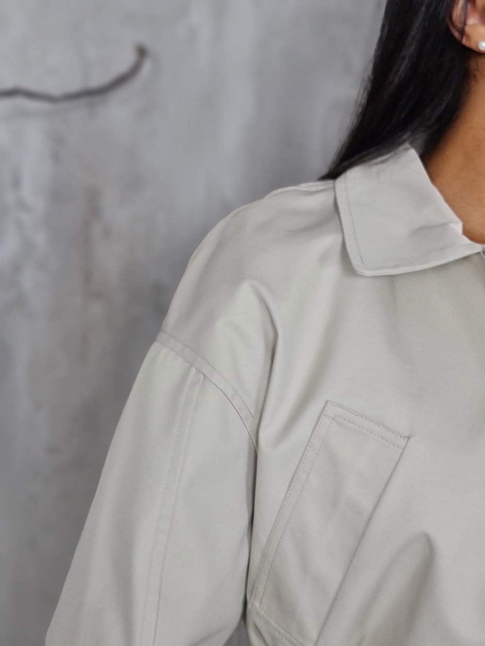 Жакет-парка CLOTHÉ с кулиской на поясе кремовая, фотография №3