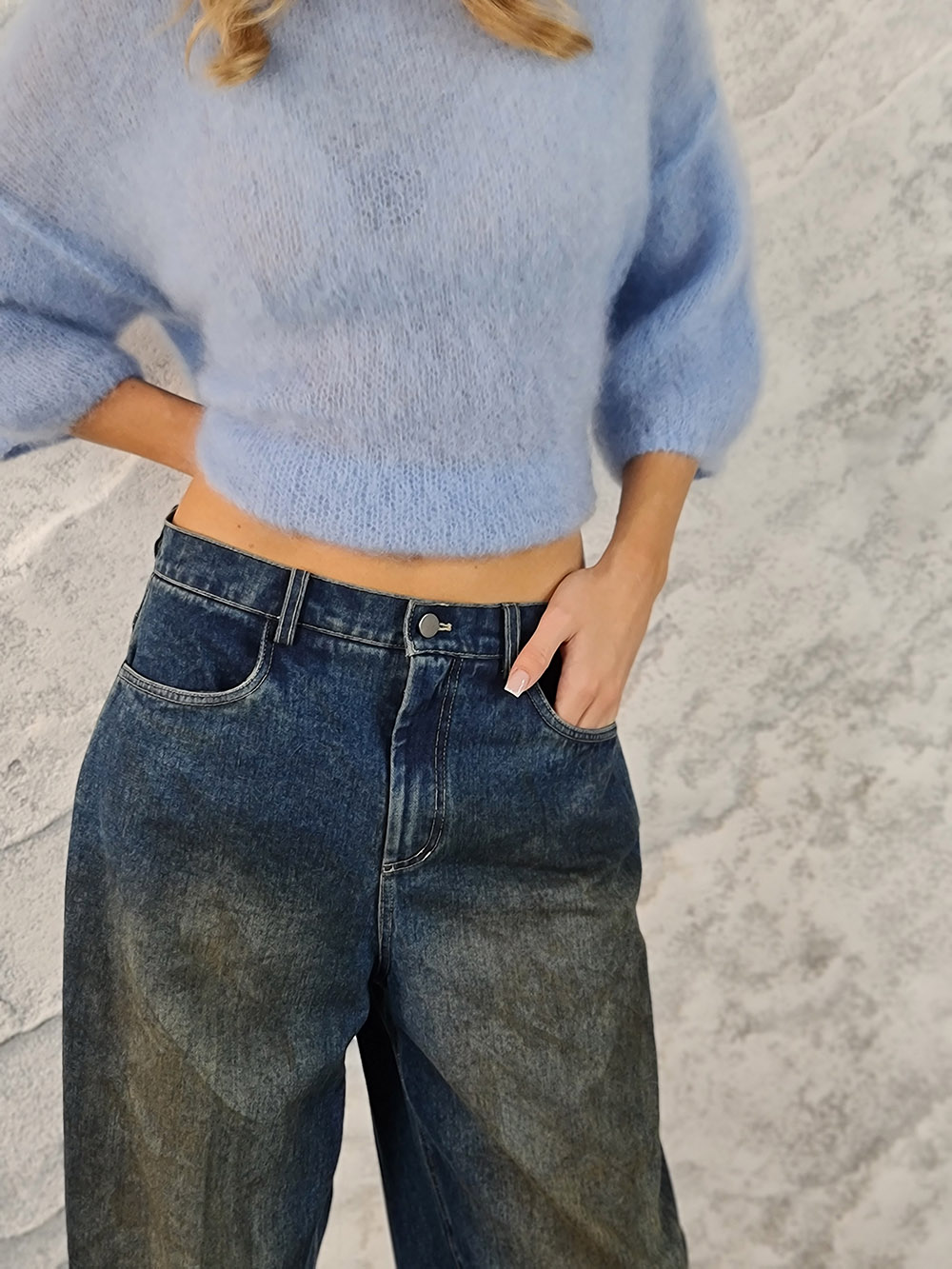 Джинсы Dixie бананы цвет синий винтаж, фотография №2